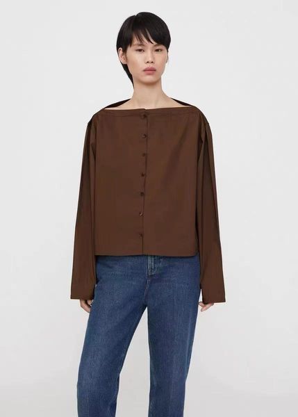 polos with label totem* autumn women blouse shirt cotton slash collar full sleeve vintage casual loose minimalism pullover, White
polos with label totem* autumn women blouse shirt cotton slash collar full sleeve vintage casual loose minimalism pullover, White