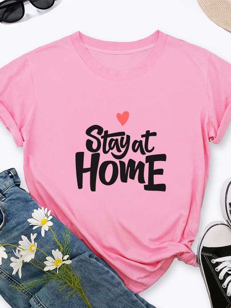 stay at home heart print men t shirt short sleeve o neck loose men tshirt ladies tee shirt camisetas mujer, White;black