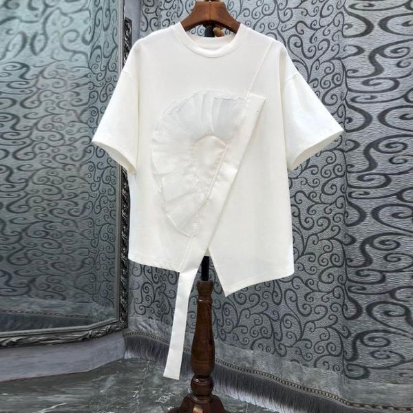 women's t-shirt fashion irregular t-shirts women simple solid ruffle t shirt casual loose short sleeve summer trend design tshirt y2k, White
women's t-shirt fashion irregular t-shirts women simple solid ruffle t shirt casual loose short sleeve summer trend design tshirt y2k, White