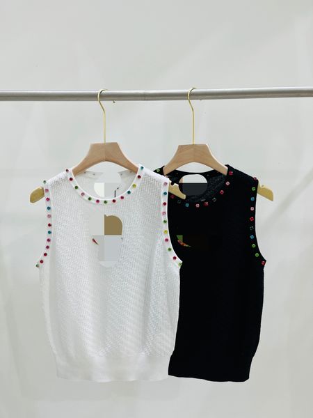 426 2023 summer brand same style sweater sleeveless black white crew neck pullover striped fashion clothes womens qian, White;black
426 2023 summer brand same style sweater sleeveless black white crew neck pullover striped fashion clothes womens qian, White;black