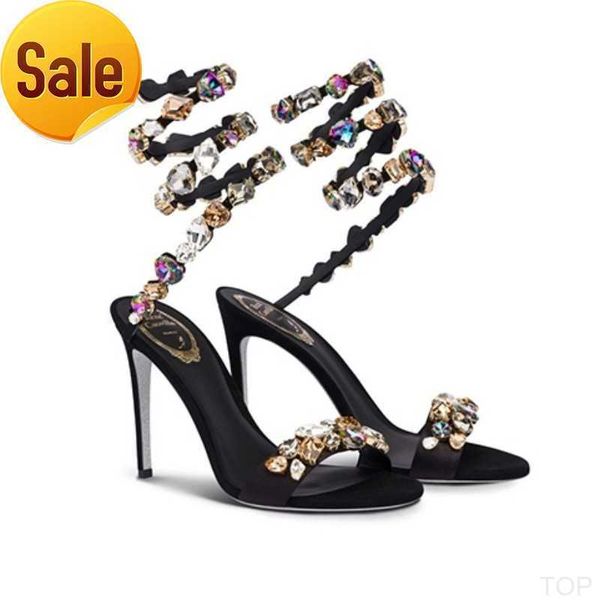 rhinestone snake strass stiletto sandals rene caovilla cleo 95mm evening shoes women's high heels ankle wrap luxury designer beautiful, Black
rhinestone snake strass stiletto sandals rene caovilla cleo 95mm evening shoes women's high heels ankle wrap luxury designer beautiful, Black