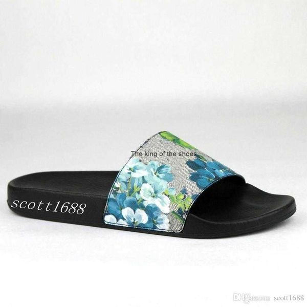 2023 sandalsmens and womens blue flower blooms rubber slide sandals floral pattern printed coated canvas slip -on flats slippers 2023ity, Black 
2023 sandalsmens and womens blue flower blooms rubber slide sandals floral pattern printed coated canvas slip -on flats slippers 2023ity, Black