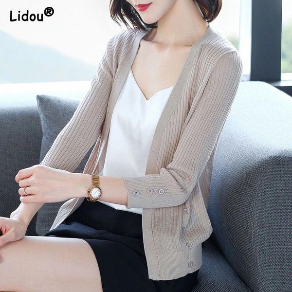 sweaters casual solid thin ice silk knitted cardigan women outer blouse sun protection small shawl slim vneck button women's clothing, White;black
sweaters casual solid thin ice silk knitted cardigan women outer blouse sun protection small shawl slim vneck button women's clothing, White;black