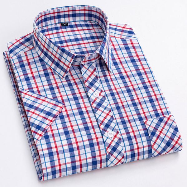 men's casual shirts 100% cotton summer men's short sleeve plaid shirts thin soft social leisure business casual checkered shirt fo, White;black
men's casual shirts 100% cotton summer men's short sleeve plaid shirts thin soft social leisure business casual checkered shirt fo, White;black