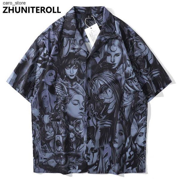 men's casual shirts harajuku summer hawaiian beach shirts gothic girl print hip hop button shirt mens fashion short sleeve holiday part, White;black
men's casual shirts harajuku summer hawaiian beach shirts gothic girl print hip hop button shirt mens fashion short sleeve holiday part, White;black