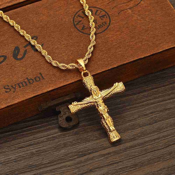 18k solid gold filled crucifix jesus cross stunning chain necklace gift box multi-style design select manufacturers, Silver
18k solid gold filled crucifix jesus cross stunning chain necklace gift box multi-style design select manufacturers, Silver