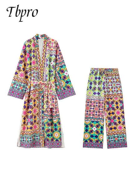 pants women printed trousers 2 pieces sets kimono style long sleeve overshirt with belt shirt pants suit autumn vintage female outifts, White
pants women printed trousers 2 pieces sets kimono style long sleeve overshirt with belt shirt pants suit autumn vintage female outifts, White