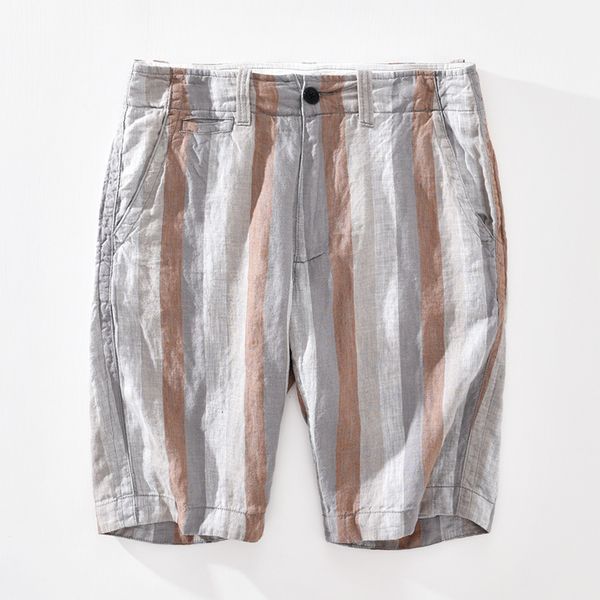 men's shorts summer contrast striped shorts for men pure linen lightweight beach straight loose casual button up short pants 230503, White;black
men's shorts summer contrast striped shorts for men pure linen lightweight beach straight loose casual button up short pants 230503, White;black