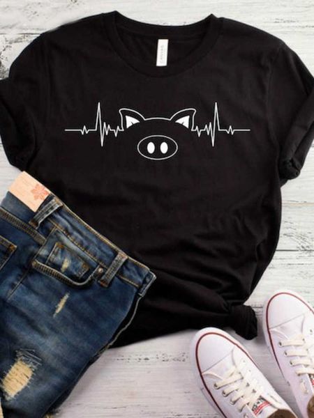 men t shirt pig heartbeat print tshirt men short sleeve o neck loose t-shirt ladies causal tee shirt clothes, White;black
men t shirt pig heartbeat print tshirt men short sleeve o neck loose t-shirt ladies causal tee shirt clothes, White;black