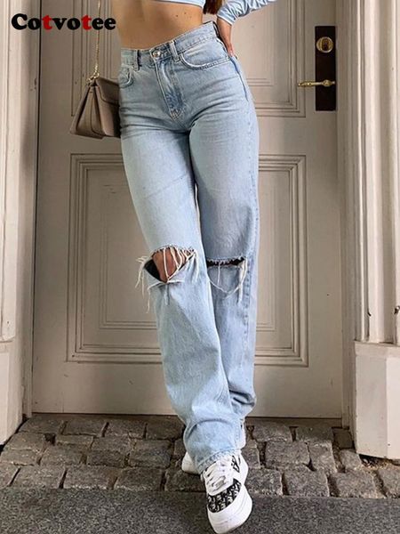 women's jeans cotvotee ripped jeans for women fashion hole high waisted jeans vintage streetwear loose y2k pants full length women jean, Blue
women's jeans cotvotee ripped jeans for women fashion hole high waisted jeans vintage streetwear loose y2k pants full length women jean, Blue