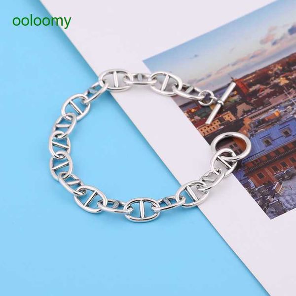 hemres designer bracelet chaopai jewelry s925 sterling silver pig nose bracelet female student personalized ins style simple forest series o, Black
hemres designer bracelet chaopai jewelry s925 sterling silver pig nose bracelet female student personalized ins style simple forest series o, Black