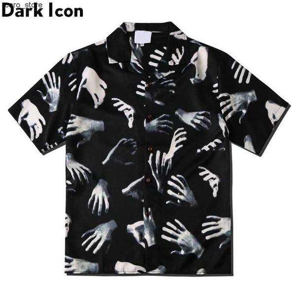men's casual shirts dark icon printed vintage street shirts for men 2020 summer hawaiian shirts male j230502, White;black
men's casual shirts dark icon printed vintage street shirts for men 2020 summer hawaiian shirts male j230502, White;black