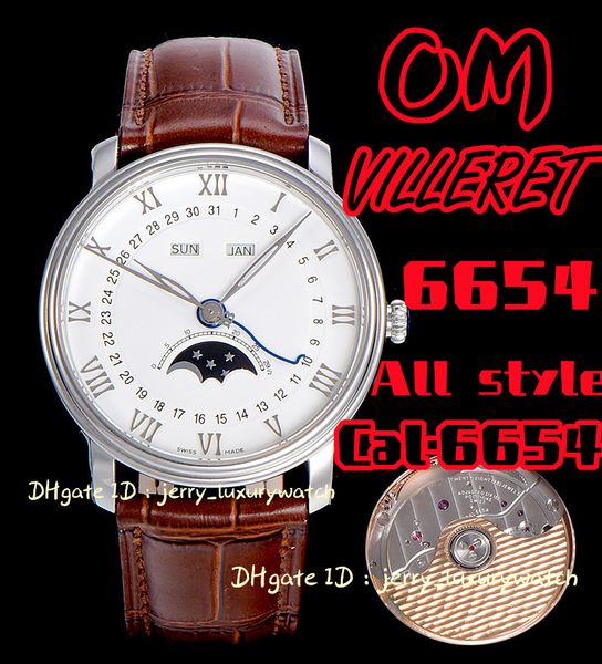 om 6654 villeret perpetual calendar luxury men's watch cal.6654 automatic mechanical movement with 316l fine steel case 40mm.silver whi, Slivery;brown
om 6654 villeret perpetual calendar luxury men's watch cal.6654 automatic mechanical movement with 316l fine steel case 40mm.silver whi, Slivery;brown