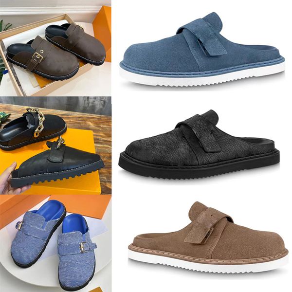 new easy mules sandal designers slippers cosy comfort slipper men women flat sandals genuine leather louise mule adjustable strap slides cla, Black
new easy mules sandal designers slippers cosy comfort slipper men women flat sandals genuine leather louise mule adjustable strap slides cla, Black