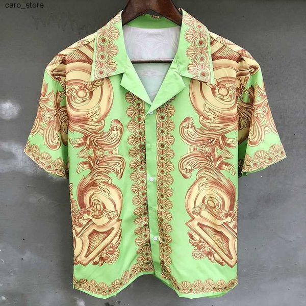men's casual shirts men hawaiian shirts streetwear gold baroque pattern print beach shirt summer shirt hip hop casual tropical holiday, White;black
men's casual shirts men hawaiian shirts streetwear gold baroque pattern print beach shirt summer shirt hip hop casual tropical holiday, White;black