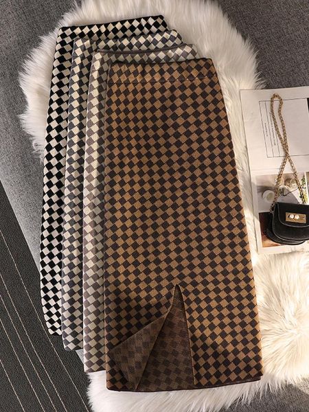 dresses surmiitro knit midi long skirt women 2022 winter warm black coffee plaid elegant pencil slit high waist skirt female, White;black
dresses surmiitro knit midi long skirt women 2022 winter warm black coffee plaid elegant pencil slit high waist skirt female, White;black