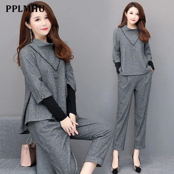 pants vintage small plaid loose two piece set women outfits casual stand collar spliced long sleeve + ankle length harem pant suit, White
pants vintage small plaid loose two piece set women outfits casual stand collar spliced long sleeve + ankle length harem pant suit, White
