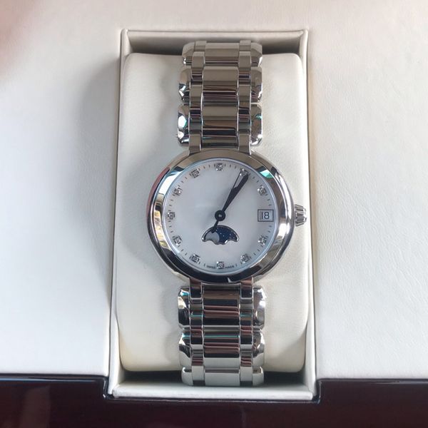 women luxury brand watch pearl beimu dial 30mm quartz l296 movement l81154876 moon phase watch sapphire glass mirror finish steel band girls, Slivery;brown
women luxury brand watch pearl beimu dial 30mm quartz l296 movement l81154876 moon phase watch sapphire glass mirror finish steel band girls, Slivery;brown