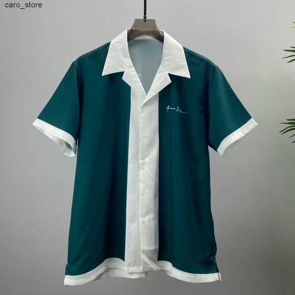 men's casual shirts white green contrasting color retroletter print shirt short sleeve 2023 spring casual men shirt streetwear shirt mo, White;black
men's casual shirts white green contrasting color retroletter print shirt short sleeve 2023 spring casual men shirt streetwear shirt mo, White;black