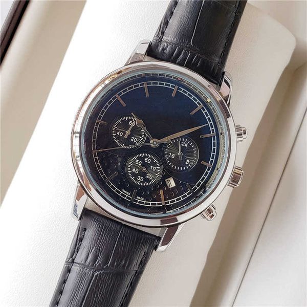 men classic watches dial master automatic quartz movement sapphire leather watch band luxury wrist watch, Slivery;black
men classic watches dial master automatic quartz movement sapphire leather watch band luxury wrist watch, Slivery;black