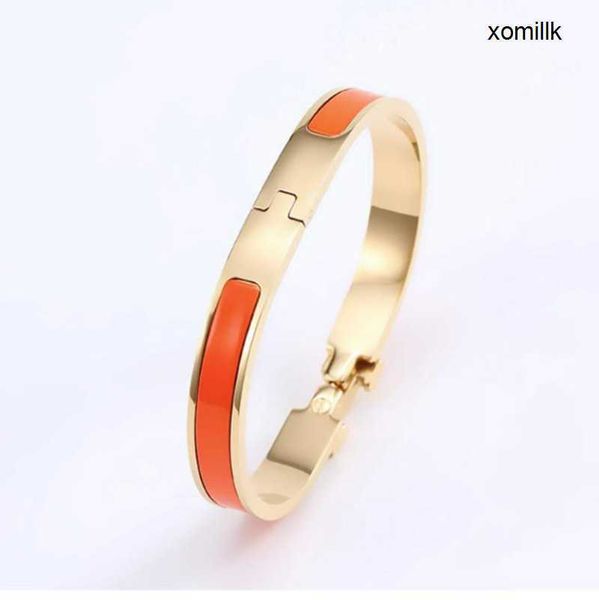 wholesale narrow 8mm h bangles stainless steel charm letter bracelets women luxury jewelry designer orange color enamel gift for love cll n5, Black
wholesale narrow 8mm h bangles stainless steel charm letter bracelets women luxury jewelry designer orange color enamel gift for love cll n5, Black