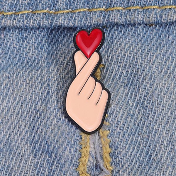 hand heart gesture enamel pins custom sign language brooches lapel badges jewelry gift for lover, Blue
hand heart gesture enamel pins custom sign language brooches lapel badges jewelry gift for lover, Blue