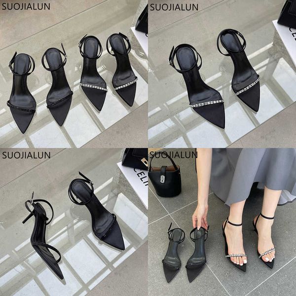 sandals summer narrow band women sandal fashion crystal pointed toe ladies gladiator shoes thin high heel dress pump 230316, Black
sandals summer narrow band women sandal fashion crystal pointed toe ladies gladiator shoes thin high heel dress pump 230316, Black