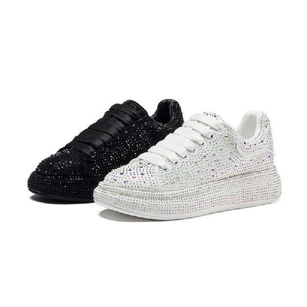 new spring women sneakers fashion rhinestones thick sole sports shoes for youth school shoes crystal platform sneakers size 43 d2h43, Black 
new spring women sneakers fashion rhinestones thick sole sports shoes for youth school shoes crystal platform sneakers size 43 d2h43, Black