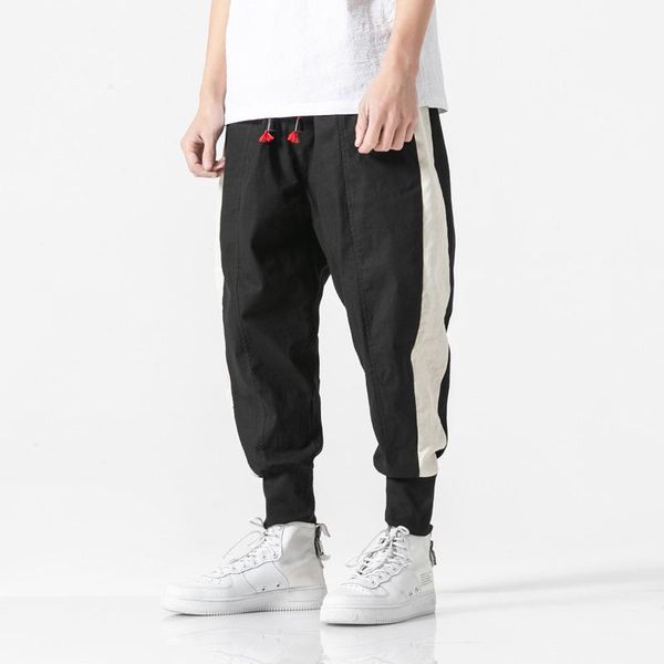 pants #2545 side white striped pencil harem pants men joggers streetwear thin cotton linen pants vintage trousers loose 5xl 2019summer, Black
pants #2545 side white striped pencil harem pants men joggers streetwear thin cotton linen pants vintage trousers loose 5xl 2019summer, Black