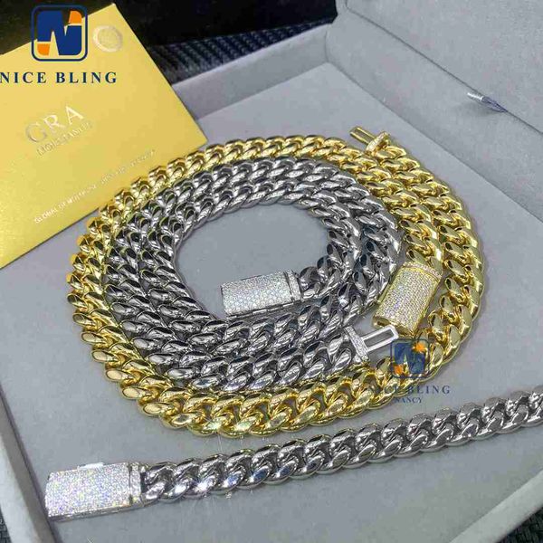 iced out hip hop jewelry 8mm-14mm stainless steel cuban chain silver 925 moissanite lock cuban 18k gold plated necklace
iced out hip hop jewelry 8mm-14mm stainless steel cuban chain silver 925 moissanite lock cuban 18k gold plated necklace