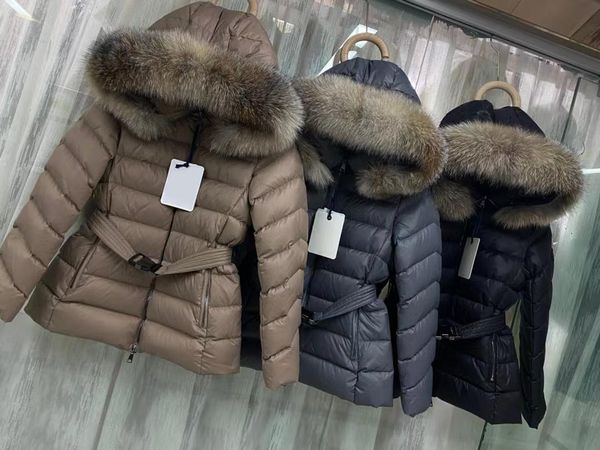 parkas autumn and winter short large wool collar hooded slim down jacket down belt, Black
parkas autumn and winter short large wool collar hooded slim down jacket down belt, Black