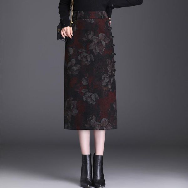 dresses vintage print chinese style button woolen bodycon skirt women autumn winter high waist slim casual midlong pencil skirts 9236, White;black
dresses vintage print chinese style button woolen bodycon skirt women autumn winter high waist slim casual midlong pencil skirts 9236, White;black