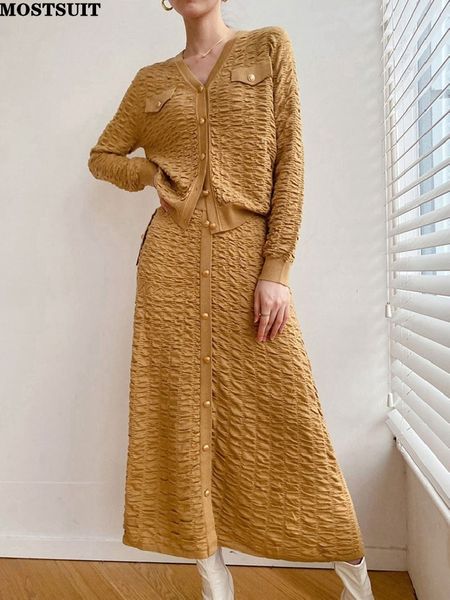 two piece dress elegant knitted two piece skirt set women matching set v-neck cardigan a-line long skirt stylish fashion vintage set suit 23, White
two piece dress elegant knitted two piece skirt set women matching set v-neck cardigan a-line long skirt stylish fashion vintage set suit 23, White