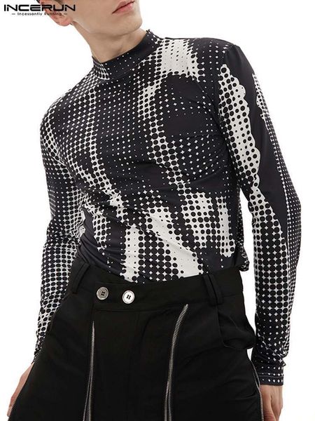 men s t shirts incerun 2023 american style men abstract half turtleneck blouse fashion well fitting long sleeve bottoming shirts s 5xl 2305, White;black
men s t shirts incerun 2023 american style men abstract half turtleneck blouse fashion well fitting long sleeve bottoming shirts s 5xl 2305, White;black