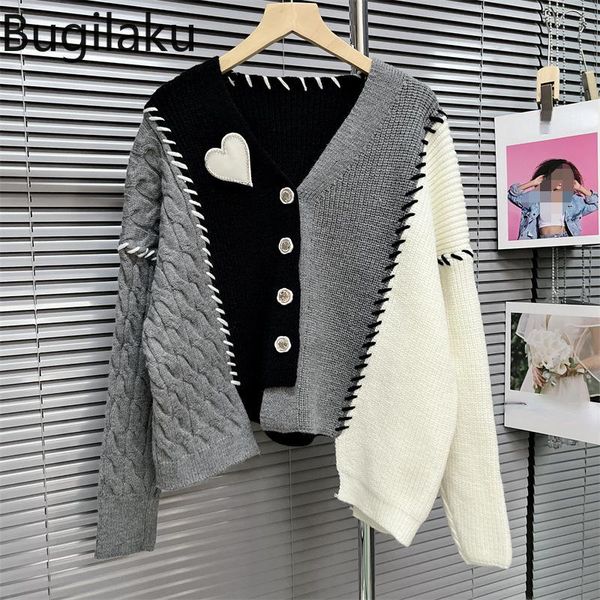 sweaters bugilaku high street fashion cardigans women asymmetrical contrast color patchwork loose sweaters button up knitted jumpers, White;black
sweaters bugilaku high street fashion cardigans women asymmetrical contrast color patchwork loose sweaters button up knitted jumpers, White;black