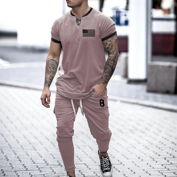 men's tracksuits spring summer men fitness sport suit short sleeve t shirttrousers men's casual sportswear suits tracksuit sets me, Gray
men's tracksuits spring summer men fitness sport suit short sleeve t shirttrousers men's casual sportswear suits tracksuit sets me, Gray
