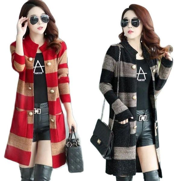 sweaters coat women autumn winter new korean style sweater breasted cardigan trench coat allmatch coat midlength knitted cardigan coat, White;black
sweaters coat women autumn winter new korean style sweater breasted cardigan trench coat allmatch coat midlength knitted cardigan coat, White;black