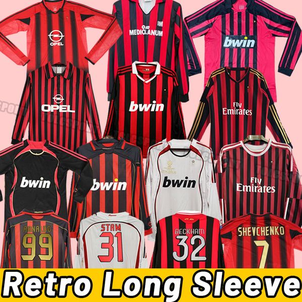 long sleeve retro shirts home soccer jerseys gullit maldini van basten kaka inzaghi milan pirlo shevchenko baggio ac milans 06 07 08 09 10 1, Black;yellow
long sleeve retro shirts home soccer jerseys gullit maldini van basten kaka inzaghi milan pirlo shevchenko baggio ac milans 06 07 08 09 10 1, Black;yellow