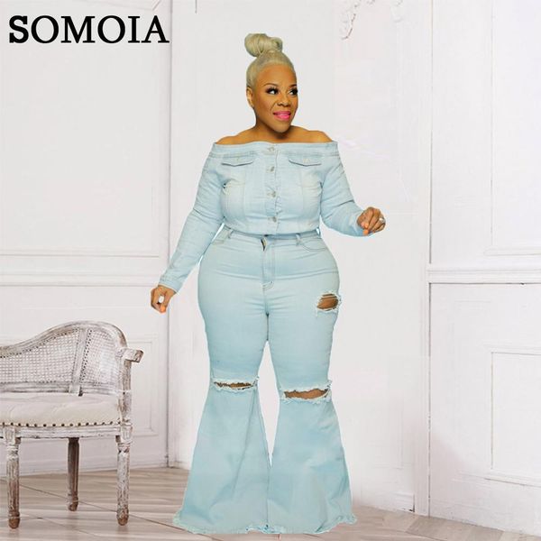 pants plus size women clothing streetwear cowboy ripped flared pants high waist jeans tights bottoms denim trousers wholesale items, Black
pants plus size women clothing streetwear cowboy ripped flared pants high waist jeans tights bottoms denim trousers wholesale items, Black
