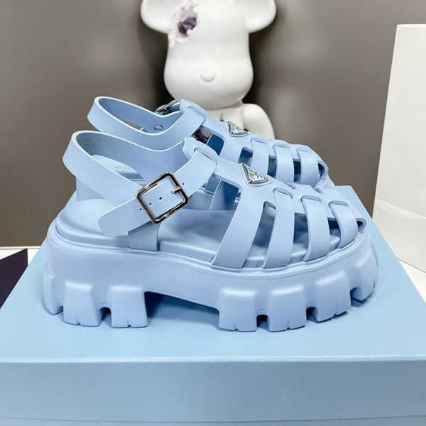 casual sandals r triangular buckle muffin thick bottom genuine leather narrow bandl women shoe the designer strongly recommends sandal 35-41, Black
casual sandals r triangular buckle muffin thick bottom genuine leather narrow bandl women shoe the designer strongly recommends sandal 35-41, Black