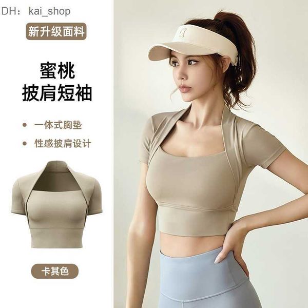 tracksuits high elasticity nudity, skin friendly shawl, yoga suit, quick drying integrated bra, short sleeved outdoor sports fitness suit 11, Gray
tracksuits high elasticity nudity, skin friendly shawl, yoga suit, quick drying integrated bra, short sleeved outdoor sports fitness suit 11, Gray