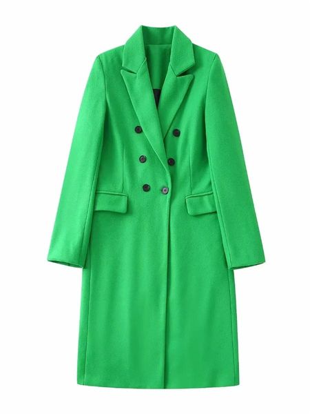 fur women fashion green notched double breasted sheath coat 2022 new full sleeves flap pockets xlong female office lady outerwear, Black
fur women fashion green notched double breasted sheath coat 2022 new full sleeves flap pockets xlong female office lady outerwear, Black