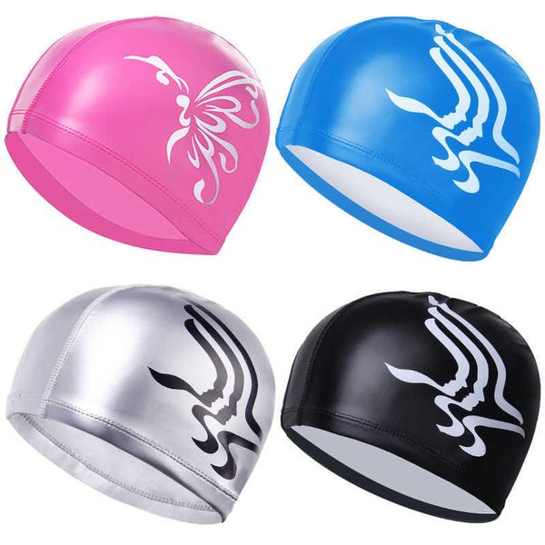 swimming caps new 2021 high elastic waterproof pu fabric protect ears long hair sports swim pool hat swimming cap for men women adults j2305
swimming caps new 2021 high elastic waterproof pu fabric protect ears long hair sports swim pool hat swimming cap for men women adults j2305