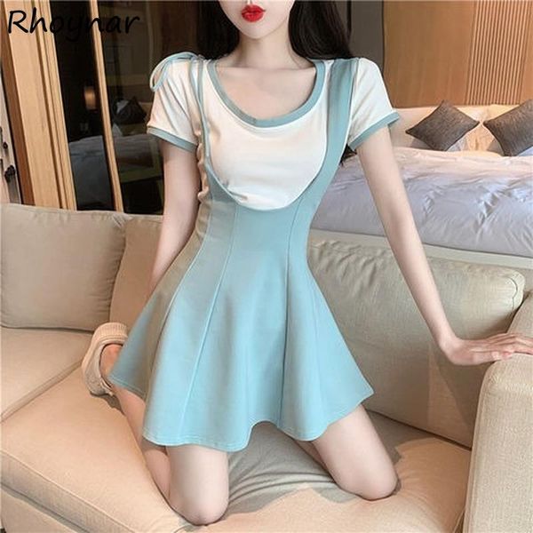dress conjuntos de prenda de dos piezas de moda para mujer cortos camisetas monos de cintura alta falda con tirantes ropa de c, White
dress conjuntos de prenda de dos piezas de moda para mujer cortos camisetas monos de cintura alta falda con tirantes ropa de c, White