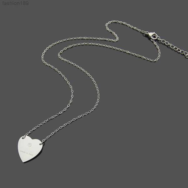2021 not fading titanium steel simple heart pendant necklaces 3 colors gold plated classic style printed women designer jewelry, Silver
2021 not fading titanium steel simple heart pendant necklaces 3 colors gold plated classic style printed women designer jewelry, Silver