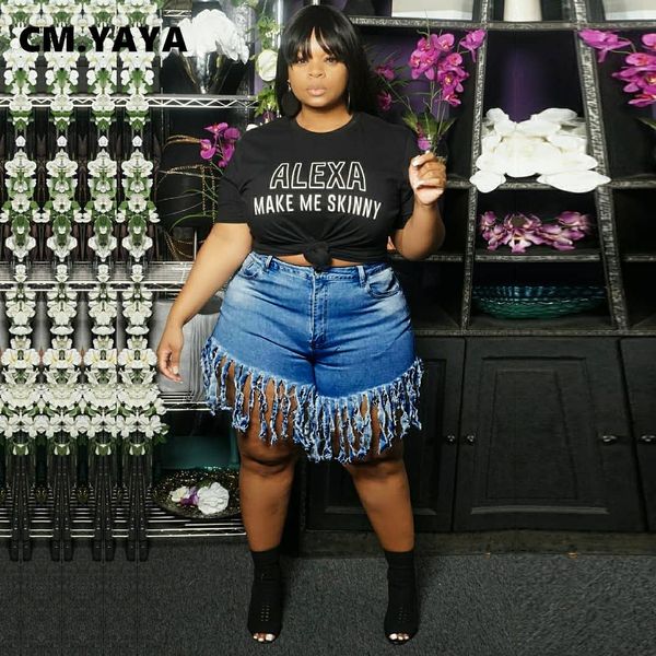 pants cmyaya plus size l4xl summer women shorts jeans pants high waist denim trousers tassel night club bandage sweatpants, Black
pants cmyaya plus size l4xl summer women shorts jeans pants high waist denim trousers tassel night club bandage sweatpants, Black