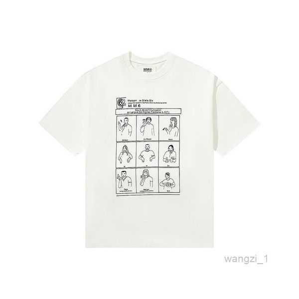 mm6 margiela fun characters cartoon graffiti sign language print short-sleeved tide and 23k5 tb2a, White;black
mm6 margiela fun characters cartoon graffiti sign language print short-sleeved tide and 23k5 tb2a, White;black