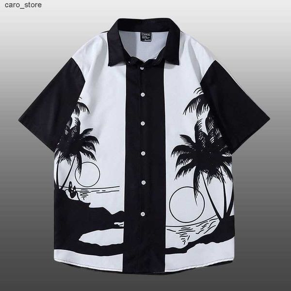 men's casual shirts casual short sleeve button down shirt hawaiian shirt hip hop coconut tree print beach shirts men harajuku camisas d, White;black
men's casual shirts casual short sleeve button down shirt hawaiian shirt hip hop coconut tree print beach shirts men harajuku camisas d, White;black