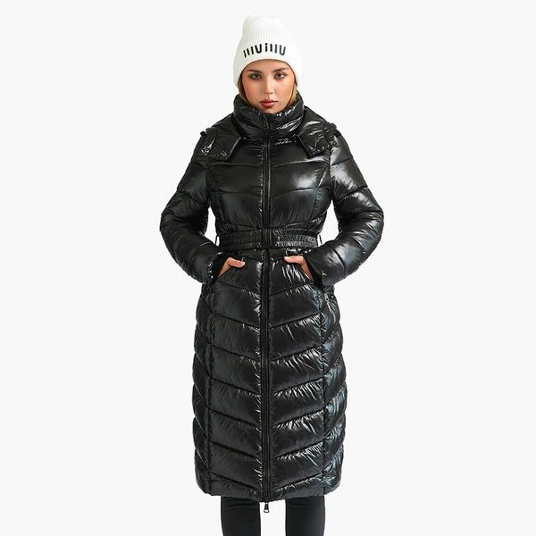 leather santelon winter windproof long parkas coats for women casual black thick warm puffer jackets with belt fashion hooded outerwear
leather santelon winter windproof long parkas coats for women casual black thick warm puffer jackets with belt fashion hooded outerwear