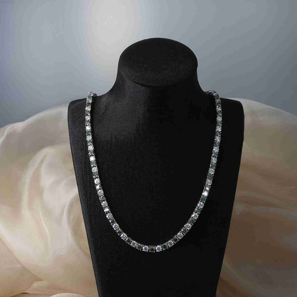 sterling silver925 2mm 3mm 4mm 5mm green white vvs moissanite tennis necklace iced out jewelry hip hop tennis choker chain, Silver
sterling silver925 2mm 3mm 4mm 5mm green white vvs moissanite tennis necklace iced out jewelry hip hop tennis choker chain, Silver